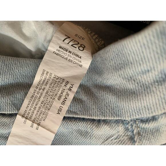 YMI Womens Curvy Fit Ultra High Rise Skinny Light Blue Jeans Size 7/28‎ - Picture 11 of 12